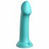 Dillio Big Hero - zuignap basis siliconen dildo (17cm) - turquoise