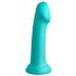 Dillio Big Hero - zuignap basis siliconen dildo (17cm) - turquoise