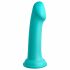 Dillio Big Hero - zuignap basis siliconen dildo (17cm) - turquoise