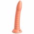 Dillio Wild Thing - zuignap geribbelde dildo (19cm) - oranje