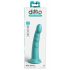 Dillio Slim Zeven - zuignap dildo (20cm) - turquoise