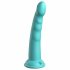 Dillio Slim Zeven - zuignap dildo (20cm) - turquoise