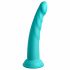 Dillio Slim Zeven - zuignap dildo (20cm) - turquoise