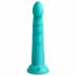 Dillio Slim Zeven - zuignap dildo (20cm) - turquoise