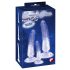 Kristalhelder - Anale Trainer Dildo Set - 3 stuks (transparant-blauw)