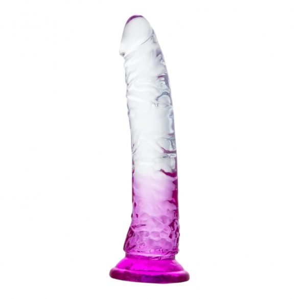 Eenzame Lans - zuignap dildo (paars-doorzichtig)