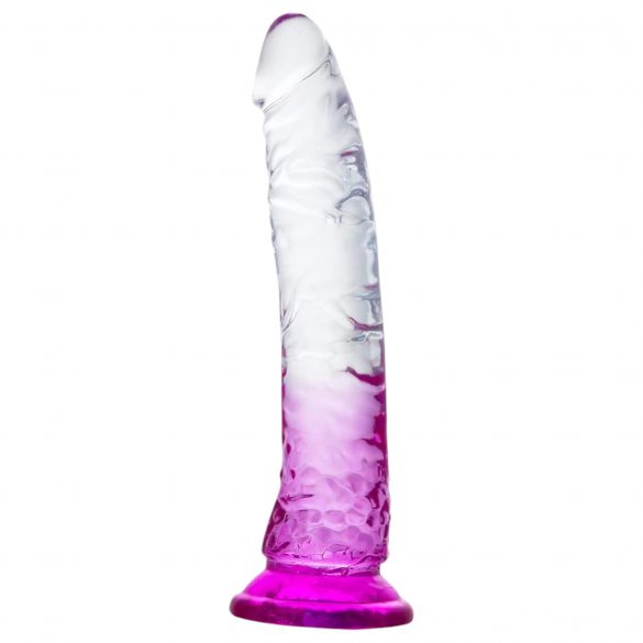 Eenzame Lans - zuignap dildo (paars-doorzichtig)