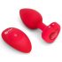 b-vibe heart - oplaadbare anale vibrator met afstandsbediening (rood)