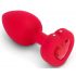 b-vibe heart - oplaadbare anale vibrator met afstandsbediening (rood)