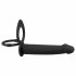 Black Velvets Dubbele F - Strap-on anale vibratie (zwart)