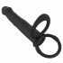 Black Velvets Dubbele F - Strap-on anale vibratie (zwart)