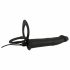 Black Velvets Dubbele F - Strap-on anale vibratie (zwart)