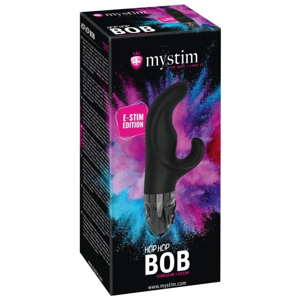 mystim Hop Hop Bob E-Stim - oplaadbare elektro vibrator (zwart)