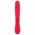 Smile Thumping Konijn - herlaadbare vibrator met 3 motoren (rood)