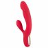 Smile Thumping Konijn - herlaadbare vibrator met 3 motoren (rood)