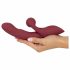 Javida 2 Function Rabbit - oplaadbare vibrator met clitorisarm (rood)