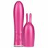 Durex Tease & Vibe - staafvibrator met konijnenoor clitorisstimulator (roze)