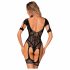 Obsessive - open net body met patroon (zwart) -(S-L)