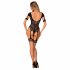 Obsessive - open net body met patroon (zwart) -(S-L)