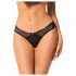 Obsessive Bella Rou - bloemenmotief slip (zwart) - M/L