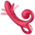 Sweet Play - tongvibrator met clitorisstimulator (rood)