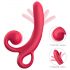 Sweet Play - tongvibrator met clitorisstimulator (rood)