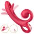 Sweet Play - tongvibrator met clitorisstimulator (rood)