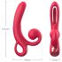 Sweet Play - tongvibrator met clitorisstimulator (rood)