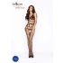 Passion BS032 - open net bodysuit (zwart) - S-L