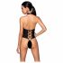 Passion Nancy - open kruisband body (zwart) - L/XL