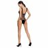 Passion BS086 - doorschijnende gestreepte body (zwart) - S-L