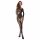 Passion BS107 - bloemenpatroon net catsuit (zwart) - S-L