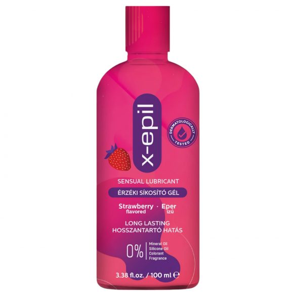 X-Epil - sensuele glijmiddelgel met aardbeiensmaak (100 ml)