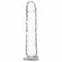 Addiction Kristal - zuignap dildo (doorzichtig) - 18cm