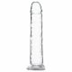 Addiction Kristal - zuignap dildo (doorzichtig) - 18cm