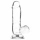 Addiction Crystal - staande dildo met ballen (transparant) - 15cm