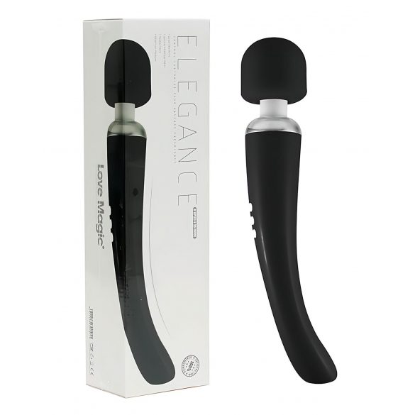 Love Magic Elegance Wand - oplaadbare massager vibrator (zwart)