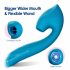 Vibeconnect - waterdichte G-spot en clitoris vibrator (blauw)