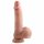 Dual Density - zuignap dildo met testikels - 18cm (naturel)