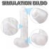 Sex HD Martin - zuignap, realistische dildo met ballen (wit)