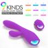 Sex HD Muses - oplaadbare, waterdichte verwarmde vibrator (paars)