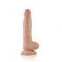 Lovetoy Real Extreme - zuignap, met ballen dildo - 21 cm (natuurlijk)