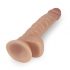 Lovetoy Real Extreme - zuignap, met ballen dildo - 21 cm (natuurlijk)