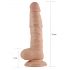 Lovetoy Real Extreme - zuignap, met ballen dildo - 21 cm (natuurlijk)