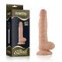 Lovetoy Real Extreme - zuignap, met ballen dildo - 21 cm (natuurlijk)