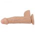 Lovetoy Real Extreme - zuignap dildo met ballen - 23cm (natuurlijk)