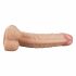 Lovetoy Real Extreme - staande, met ballen G-punt dildo - 21cm (natuurlijk)