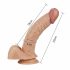 Lovetoy Real Extreme - staande, met ballen G-punt dildo - 21cm (natuurlijk)