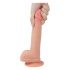 Lovetoy Nature Dildo - zuignap - 21cm (natuurlijk)