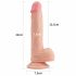 Lovetoy Nature Dildo - zuignap - 21cm (natuurlijk)